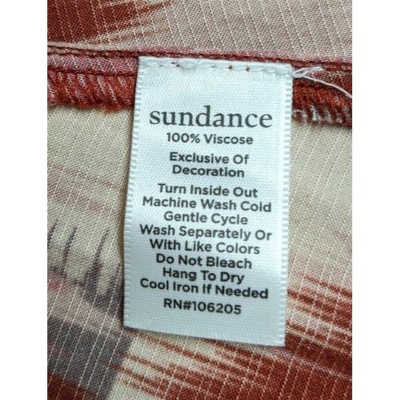 Women's SUNDANCE Viscose Boho Embroidered V-Neck Puff Sleeve Top/Blouse M - Picture 10 of 10